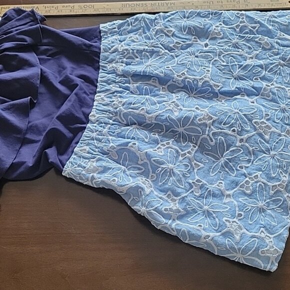 Lilly Pulitzer Athens Tide Blue Hollar For a Dollar Eyelet Chambray Dress Small - Picture 10 of 10